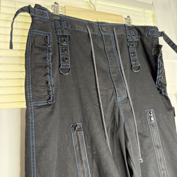 Tripp NYC Y2K Wide Leg Baggy Bondage Pants 2X Convertible Skater Punk Rave Goth - Picture 4 of 16